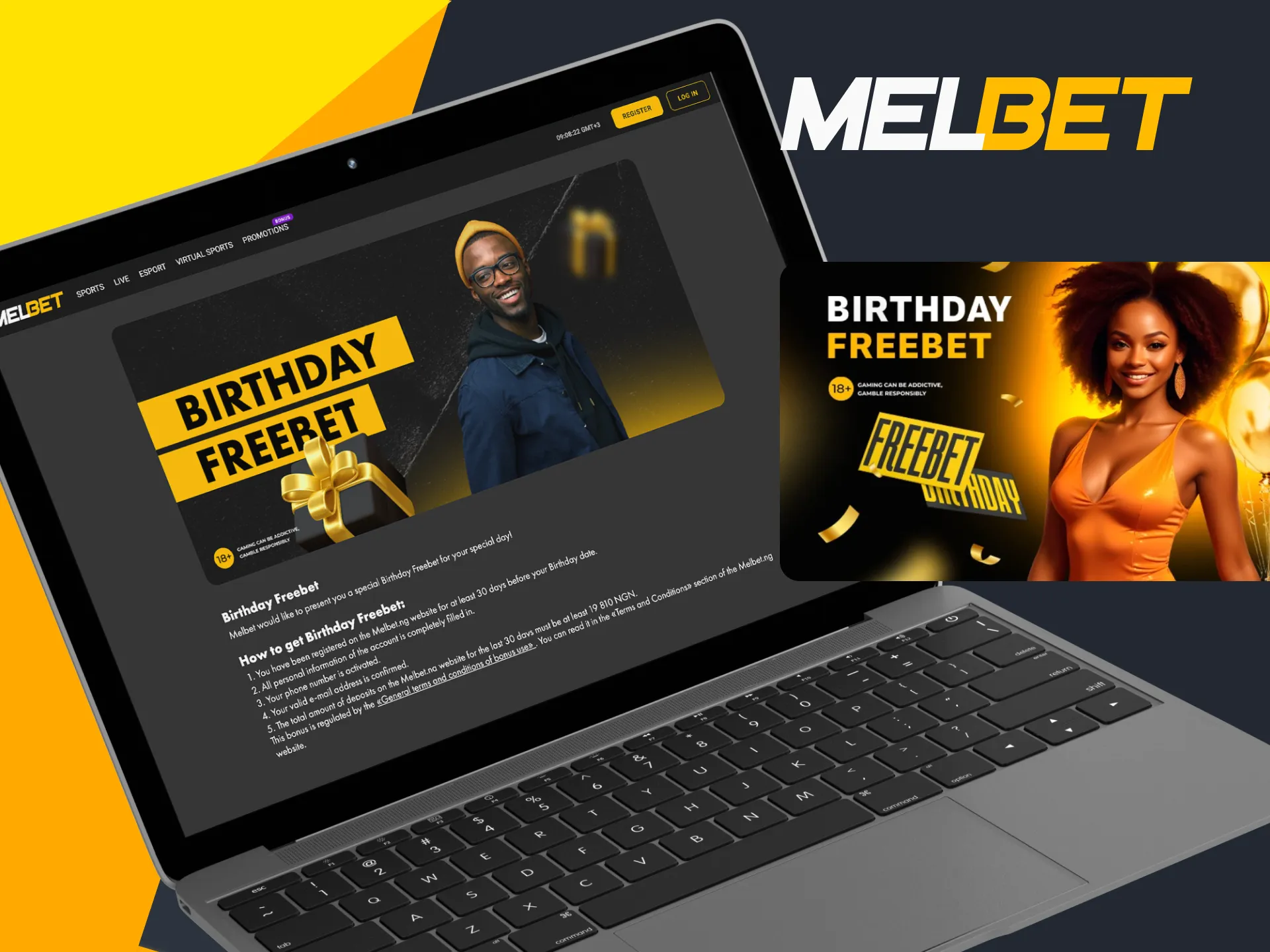 Birthday with a special freebet from Melbet.