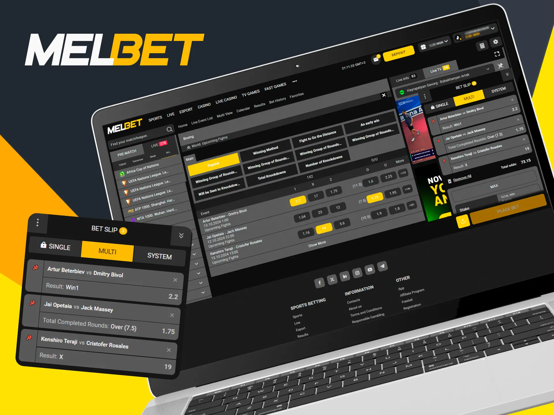 All types of bets at Melbet have unique features.