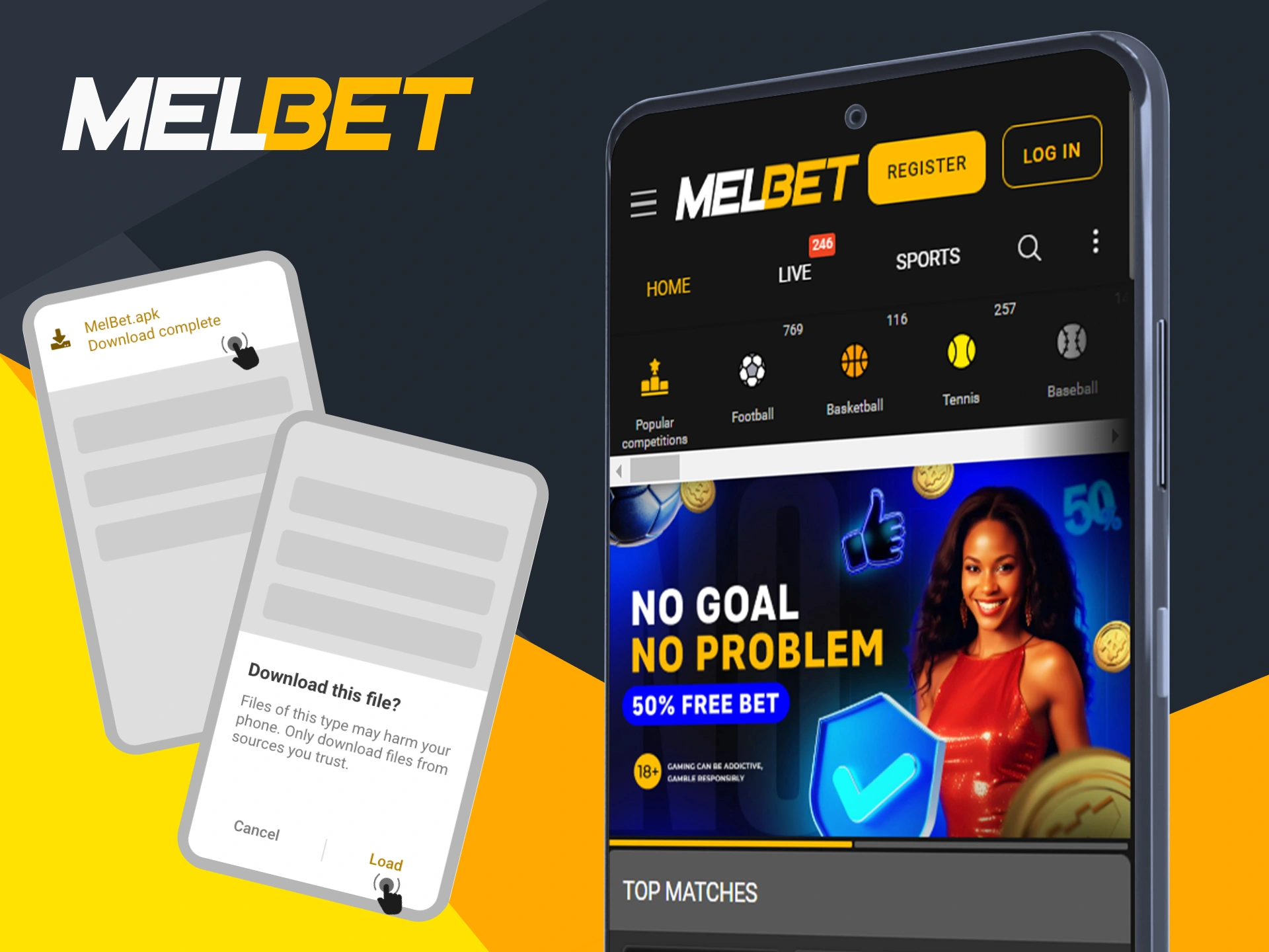 To get the mobile Melbet on your smartphone, just download the apk.