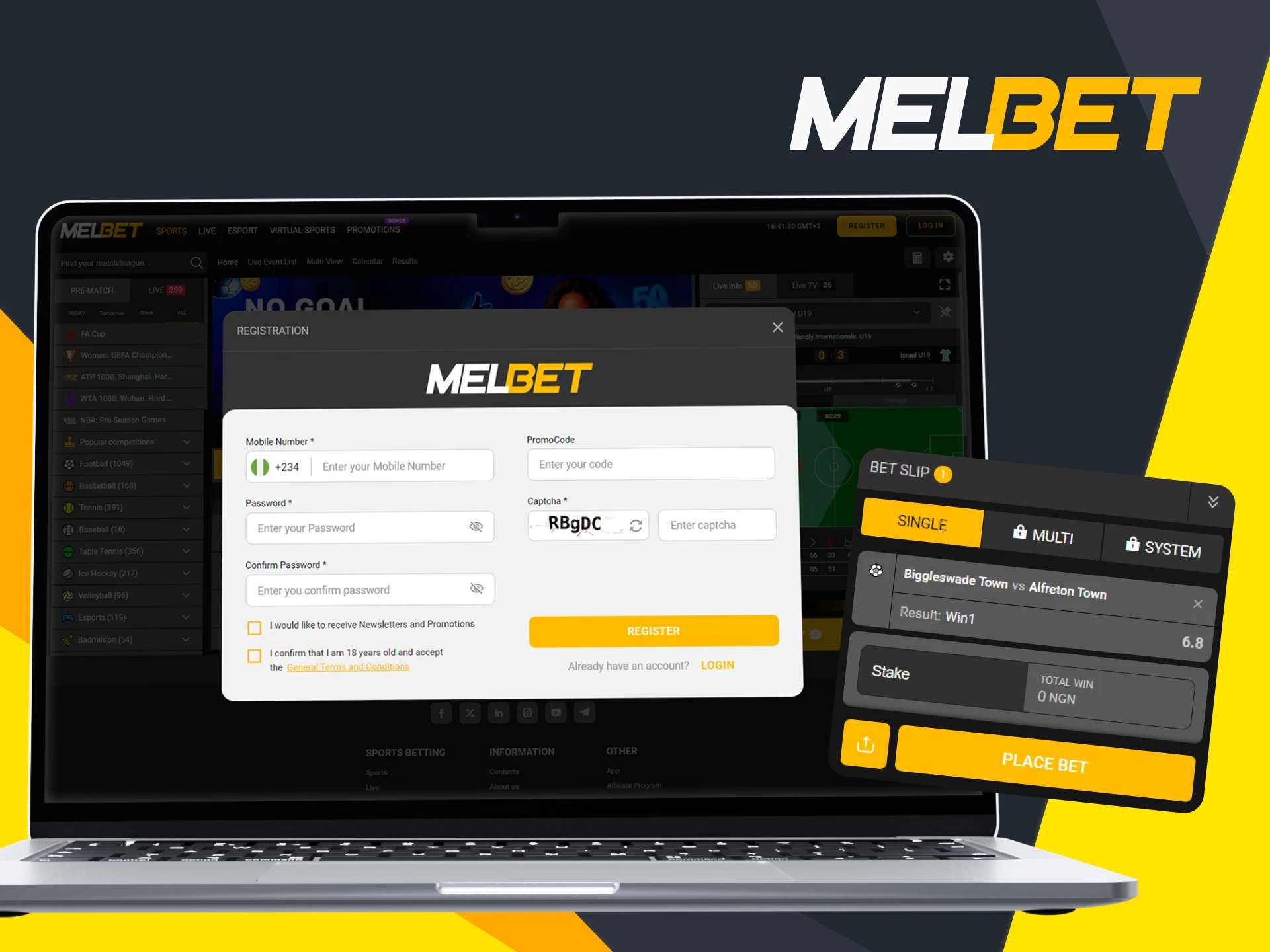 Instructions on how to start betting on sports at Melbet.