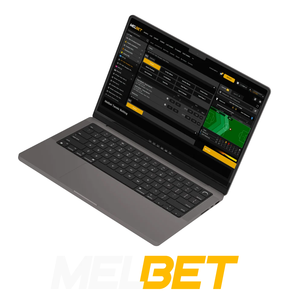 The Melbet website offers various betting options on tennis matches and world tournaments.